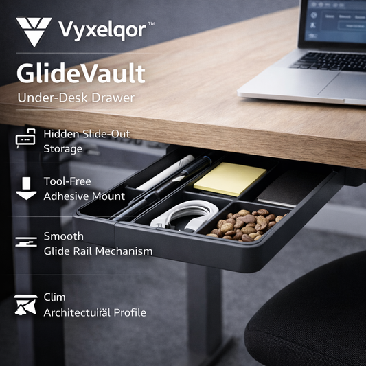Vyxelqor™ GlideVault Under-Desk Drawer