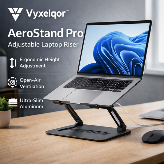 Vyxelqor™ AeroStand Pro Adjustable Laptop Riser