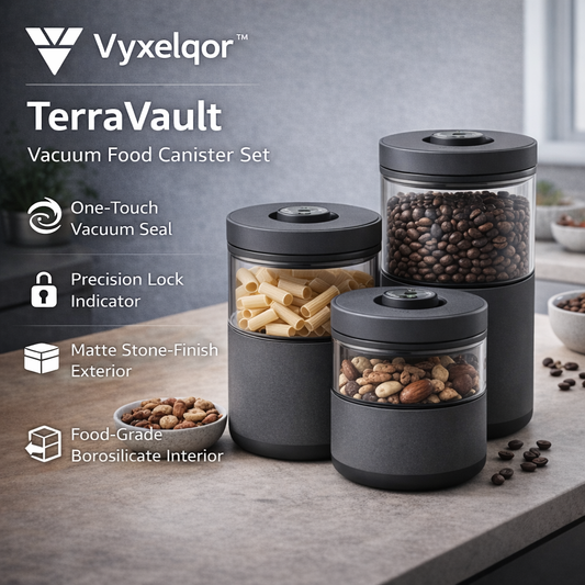 Vyxelqor™ TerraVault Vacuum Food Canister Set